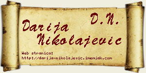 Darija Nikolajević vizit kartica
